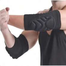 Thick Protective Fabric Professional Sports Elbow Pads, Suitable For Basketball, Volleyball, Hiking, Football And Other Sports - Black - View 1