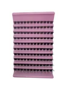 120 Pieces Of Single Eyelash Clusters, D Curl, 8-16mm Wide Stem, Diy Eyelash Clusters, Natural Style, Russian Flat Thick Fluffy Handmade False Eyelash Clusters, Suitable For Daily Life, Weddings, Dates, Parties, Music Festivals, Spring Travel And Other Occasions. Eyelashes,Lash Clusters,Lashes,Individual Eyelashes - Pink - View 7