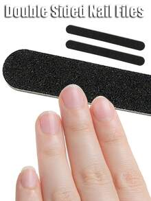 10pcs Double-Sided 100/180 Grit Black Nail File Sanding Blocks, Professional Nail Care Tools - White - View 9