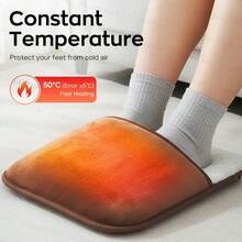 USB Powered Electric Foot Warmer Pad, Low Voltage Design, Portable Heating, Solve Cold Feet Issue For Home & Office Use - Grey - View 8