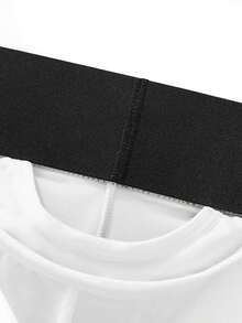 1件 JOCKMAIL 时尚性感男士丁字裤 - 白色 - 查看 7