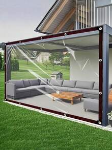 1pc Waterproof Tarpaulin Cloth, Thick Transparent Plastic Film, Greenhouse Membrane, PE Sheeting, Outdoor Dust-Proof And Insulation - A - View 6