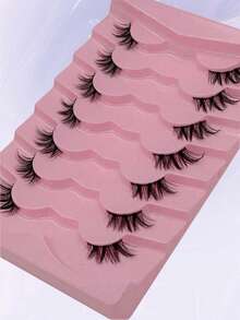 7 Pairs New Half Eye Lashes, Soft & Natural Cat Eye Design, Makeup Tool False Eyelashes For Lengthening & Volumizing - Criss Cross lashes - View 3