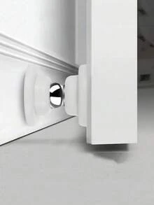 1/2个强力磁性门挡，适用于门底，双面胶，哑光黑门挡，降噪硅胶材质，无需钻孔即可轻松安装 - 多色 - 查看 2