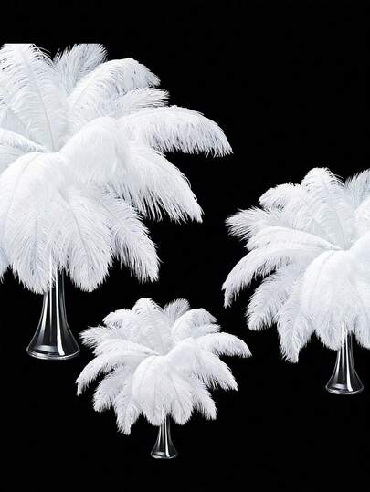 Lông vũ nhân tạo màu trắng, dài 20-25cm, dùng để trang trí, thích hợp cho trang trí bàn tiệc cưới, trang trí nhà cửa, cắm hoa, làm bó hoa DIY, phụ kiện đội đầu, trang trí nhà cửa, trang trí mùa cưới.