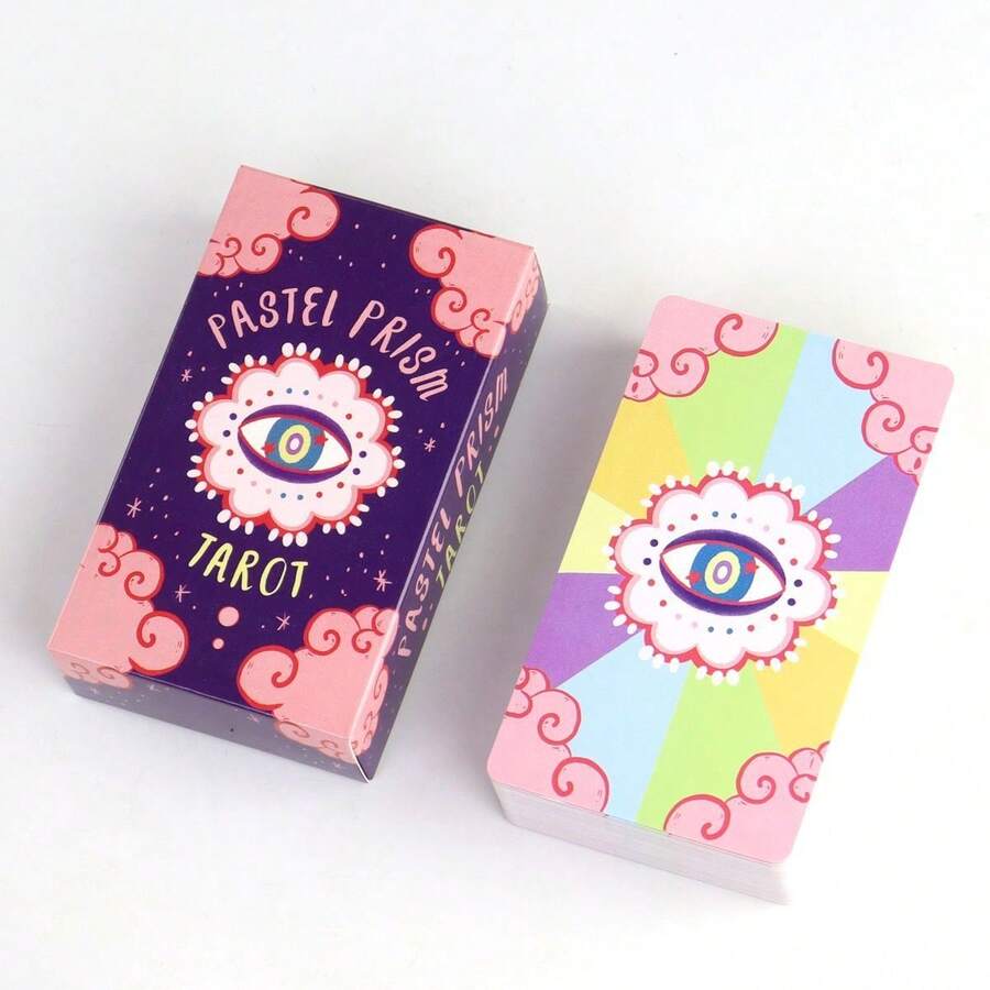 Pastel Prism Tower Card, Cute Girly Girl Style Card Game For Friends' Gatherings - Multicolor - View 1