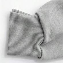 Men's Crew Neck Fleece Sweatshirt, Thick Winter Coat, Cotton - Heather Gray - Xem 10