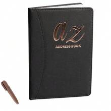 A bis Z Telefon-Adressbuch, A-Z Index, Hardcover, mit Stift, A5, Adressbuch, Home Office, Arbeit-393 - Noir - Voir 4