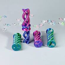 新款3D打印减压玩具，推推扭扭螺旋3D玩具，送给男孩女孩的礼物 - 情人节礼物、新年礼物、生日礼物、圣诞节礼物、万圣节礼物，完美礼物 - 彩色 - 查看 2