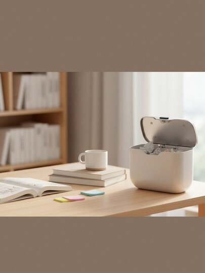 Papelera multifuncional y práctica, hecha de material ABS, no se deforma fácilmente, adecuada para uso en escritorio y automóvil, para residuos secos y húmedos, clasificación automática, contenedor de residuos conveniente, suministros de oficina, papelera pequeña, decoración de automóvil moderna, papelera de automóvil, accesorios de automóvil, regalo creativo personalizado para hombres, regalo del Eid al-Fitr, almacenamiento y decoración de escritorio