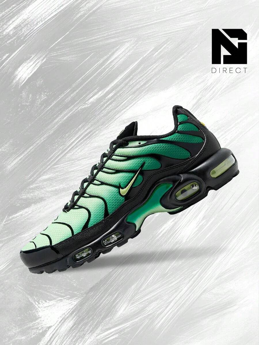 Nike Air Max Plus Vapor Green Malachite Black Light Lemon Twist– Men's Lifestyle Sneakers – Shoes For Man-Vintage-Spring & Summer-Inspired Running Shoes, Shock-Absorbing Comfort, Gym To Streetwear Casual Wear-Mother's Day Gifts-Father's Day Gift–DM0032 301 - Vapor Green/Malachite/Black/Light Lemon Twist - 查看 1