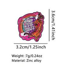 可爱瓶装黑猫珐琅徽章卡通动物语录胸针翻领别针徽章背包服装配饰珠宝礼品 - 黑色 - 查看 15