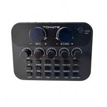 MPS-005 External Live Sound Card Mixing Console, Mini Mixing Card For Live Streamers And Youtubers - 黑色 - 查看 9