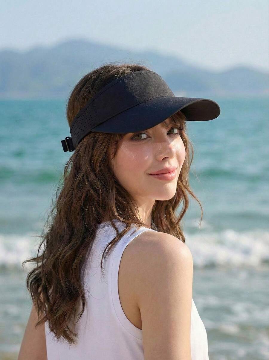 CAMEL CROWN Summer Outdoor Sports Sun Protection Hat, Suitable For Golf, Marathon, Tennis - Classic Black - View 1