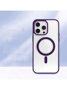 1个全新纯色亚克力磁性粉色手机壳，兼容 16 Pro Max、11/12/13/14 Plus、XR/7/8 Plus/15 Pro Max/17/17 Ari/17 Pro Max，也适用于 Series - 紫色 - 查看 2