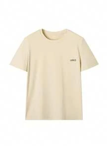 3 Stücke/Set Sommer Neue Einfache Landschafts Grafik Muster Kombination Lässiges Rundhals Kurzarm T-Shirt, Modische & Vielseitige Damen Tops - Weiß, Rosa und Aprikose - Übersicht 9
