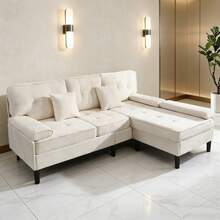 Light Beige + Foam + 3 Seat + Foam