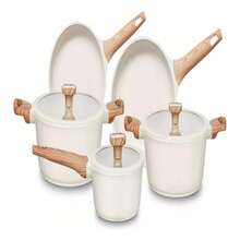 5-Piece Titanium Beige Induction Ceramic Cookware Set By MTA - Nhiều màu - Xem 2