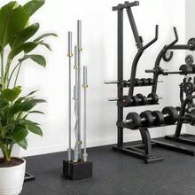 オリンピックバー収納ホルダー 頑丈なバーベルホルダー 5ホール バーベルバーインサートラック (直径50mm)2インチバー用トラップバー垂直収納ディスプレイラックトラップバーは含まれていません ブラック 30x 30x 19cm - イニシャル - チェックする 7