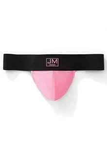 1pc JOCKMAIL Fashionable Sexy Men's Thong Underwear - Pink - View 2