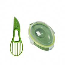 三合一牛油果工具套装：切片器、去核器、削皮器和牛油果形状保鲜盒 - 彩色 - 查看 16