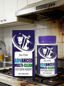 150克多用途清洁粉，水溶性马桶浴室除垢剂，可去除厨房和浴室中的水垢、油脂和污渍，清洁方便 - 粉狀 - 查看 3