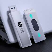 HP USB3.2 Flash Drive 256GB Metal USB Disk 128GB Mini Pendrive 64gb 32gb USB Stick For Desktop Laptop - Dark Grey - View 4