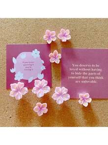 15枚花卉图案图钉，可爱卡通树脂桃花3D图钉，适用于软木板、照片墙、地图、学习用品、节日装饰 - 套裝 - 查看 5