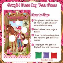 Conjunto de Jogo de Cowboy, Jogo Divertido com Tema do Velho Oeste para Festas Infantis e Adolescentes, Inclui 3 Sacos de Feijão, Banner Premium, Ideal para Decoração de Festa de Aniversário com Tema de Cowboy, Decorações e Artigos de Cowboy - Multicolorido - Ver 7