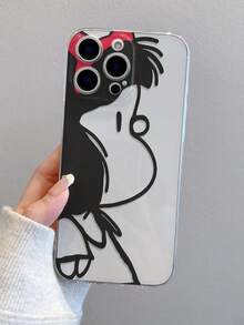 1pc Fashionable Minimalist Floral & Leaf Painted Pattern Transparent Soft TPU Phone Case, Anti-Fall Anti-Scratch Anti-Fingerprint, Camera Lens Protection Compatible With Apple, , Nothing, Pixel, INFINIX, Redmi - Multicolor - View 5