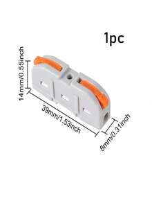 20 piezas Conectores de cable tipo palanca, Conectores de cable de conexión directa 1-a-1 SPL-1 Conectores de tuerca de palanca, Conectores de empalme de cable de conexión rápida para empalme de circuito de conexión directa - Gris - Ver 12