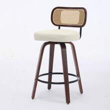 Barstools - Beige + PU Leather + Foam-1 - View 3