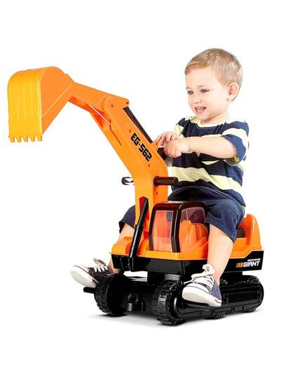 Carro Brinquedo Infantil Escavadeira Criança Bebê Até 50kg