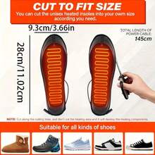 USB Powered Carbon Fiber Heated Insoles With Temperature Control, Fast Heating And Long-Lasting Warmth, No Battery Required - Multicolor - View 3