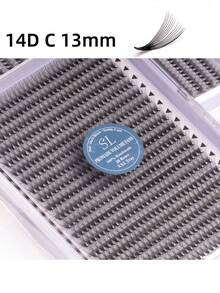 每盒800片，20排，超大容量托盘，蓬松3D/4D/5D/6D/8D/10D/2D俄式浓密预制睫毛簇，超快速嫁接，纤细纤长根部，进口韩国PBT纤维，超黑超柔软，C/D卷度，8-15mm预制睫毛簇，专业级 - C - 查看 58