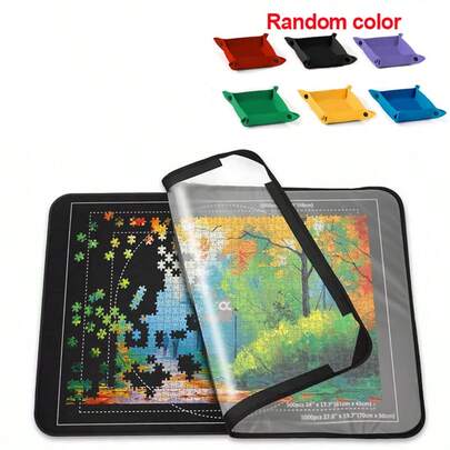 Jigsaw Puzzle Board 1000 Pieces 32"X22" Storage With 8 Sorting Trays & Cover