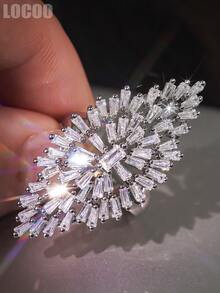 1枚精美立方氧化锆戒指，女士适用，适合婚礼、订婚、周年纪念、派对、情人节等场合佩戴。 - 2# - 查看 7