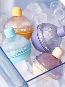 1pc Large Round Silicone Sphere Ice Mold Ice Maker Whiskey Ice Ball Making Tool DIY Kitchen Essential - Multicolor - View 12