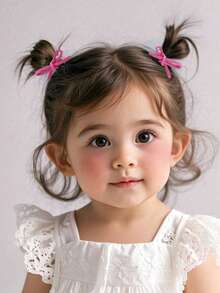 11件套迷你蝴蝶结发圈和卡通发梳套装，适合女孩，干湿两用，便携实用，独角兽和其他卡通图案小梳子，是女孩理发和护发的理想之选，也是送给小女孩的最佳礼物。 - 彩色 - 查看 2