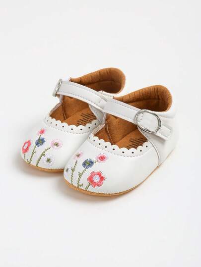 Sapatinhos Mary Jane para bebês meninas recém-nascidas, sapatilhas de balé antiderrapantes, sapatos de princesa, primeiros passos para crianças pequenas