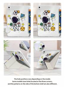 Ayotu 卡通宇航员iPad保护套，Y型支架翻盖保护套，兼容iPad A16、iPad Pro 13/12.9/11、iPad Air 11/13、iPad Mini、iPad Air 11英寸保护套、Kindle（第11代，2024年发布）、三星Galaxy Tab A9，个性化礼物，情人节礼物 - 彩色 - 查看 7