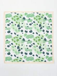 1 件装女士波点、不对称斑点和抽象涂鸦艺术图案方巾 - 彩色 - 查看 4