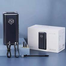 Compresor Inflador Portátil RexQualis 150 PSI 5400mAh Recargable Mini Compresor de ire Portatil Auto para Carro Motocicleta - azul real - Ver 8