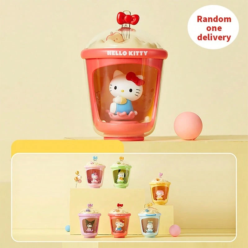 Miniso 三丽鸥美乐蒂/酷洛米/牛奶熊/凯蒂猫快乐烘焙系列盲盒 - 烘焙主题角色设计,精致甜点装饰,桌面摆件/收藏玩具,日常使用,生日礼物,PVC材质(随机1个) - 彩色 - 查看 1