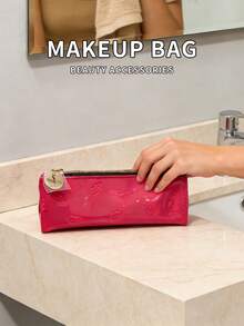 Yves Saint Laurent Bolsa de cosméticos portátil con forma de labios, elegante y de moda - Rosa Fucsia - Ver 5