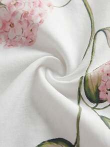 JTI Đầm ống midi dáng chữ A in hoa thanh lịch dành cho nữ, kiểu dáng cổ điển, phù hợp cho phù dâu, tiệc ngoài trời, mùa xuân/hè. - trắng - Xem 8