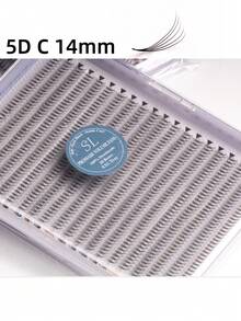 每盒800片，20排，超大容量托盘，蓬松3D/4D/5D/6D/8D/10D/2D俄式浓密预制睫毛簇，超快速嫁接，纤细纤长根部，进口韩国PBT纤维，超黑超柔软，C/D卷度，8-15mm预制睫毛簇，专业级 - C - 查看 51