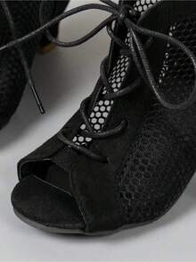 2026 New Children's Sandals, Bohemian Style High Heel Sandals, Mesh Sandals, Dance Sandals - Black - View 7