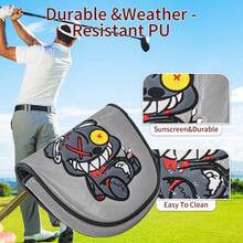 1 pieza Funda para cabeza de putter de golf DF3 - Estilo oso con monóculo - Estuche resistente de PU con forro esponjoso y diseño de dibujos animados lindos (compatible con el modelo de putter DF3) - Multicolor - Ver 8