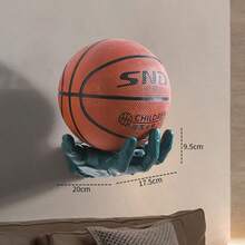 1 pieza Organizador de decoración de mano mecánica, soporte en forma de mano de robot de resina para baloncesto y fútbol, decoración creativa de escritorio para almacenamiento de pelotas deportivas, decoración del hogar - Talla única - Ver 2